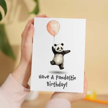 Birthday Card For Children Cute Panda Birthday Card For Child Card For Boy Birthday Card For Girl Pandastic Fun Birthday Card For Kids