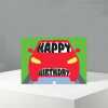 Car Graphic Birthday Card Sent Direct to Friend or Relative with your message.