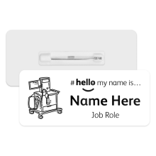 #hello my name is... Name Badge - Anaesthetic Machine Line Art