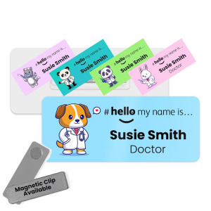#hello my name is... Name Badge - Cute DR Animals