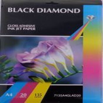 Black Diamond A4 135gsm Self Adhesive Gloss Photo Paper