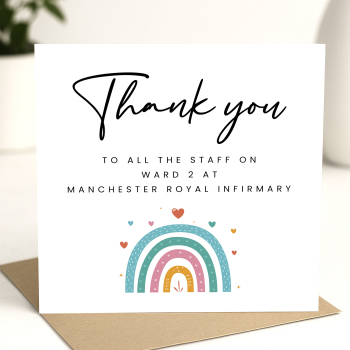 Personalised Thank You Card, For Nurses, Doctors, Hospital