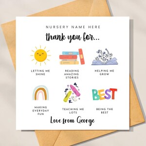 Personalised Thank You Teacher Card - Thank You For...