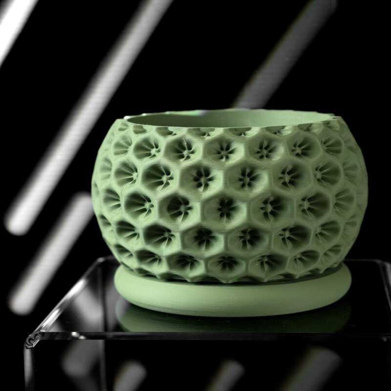Starry Planter Pot - Matte Dark Green