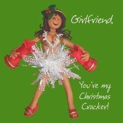 Greeting Card - Happy Christmas Girlfriend. Your My Christmas Cracker - for Girlfriend, Christmas,
