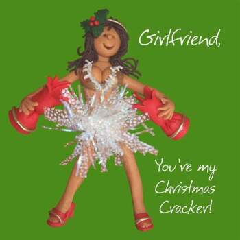 Greeting Card - Happy Christmas Girlfriend. Your My Christmas Cracker - for Girlfriend, Christmas,