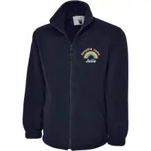 Personalised Embroidered Healthcare Fleece Jacket - Rainbow - XS | UK 8