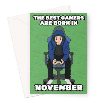Gamer Birthday Card Born In November