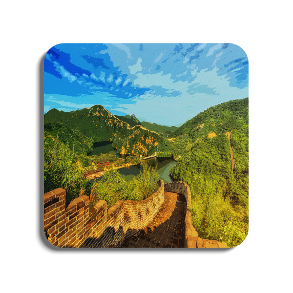 Great Wall of China - China | Global Artwork Wooden Coaster