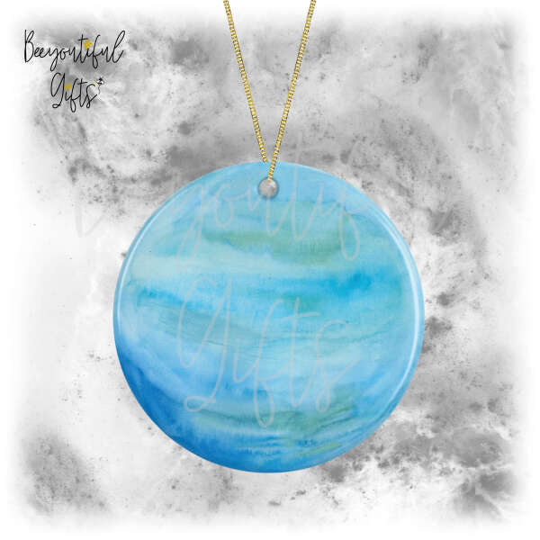 Watercolour Planets Round Ceramic Decoration - Single Decoration