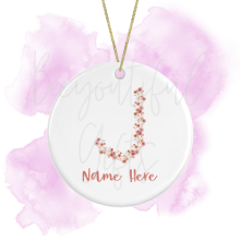 Personalised Spring Love Round Ceramic Decoration