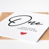 First Anniversary Card, 'One Year Down, Forever to Go' - Paper Anniversary Gift - Anniversary Gift for Husband / Wife  1st Anniversary Card
