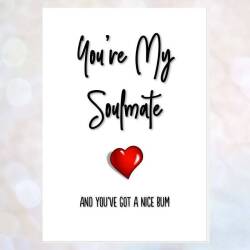 card ANNIVERSARY soulmate nice bum