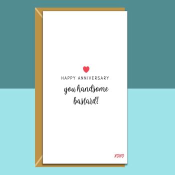 Anniversary Card for Boyfriend, Fiance, Husband - Funny Card on Your Anniversary - Personalised Inside - Love Gift Ideas