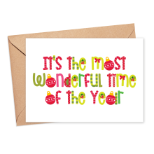 Christmas Card - It's The Most Wonderful Time of The Year - Small (A6)