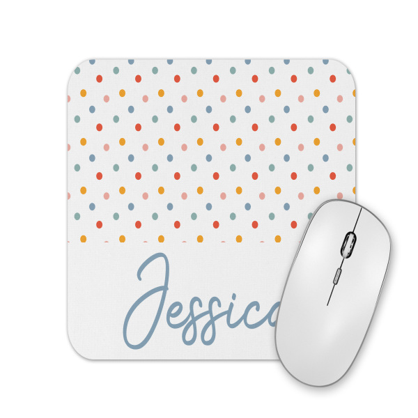 Personalised Mouse Mat - Colourful Polka Dots