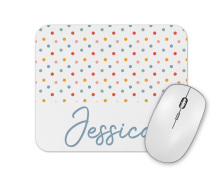 Personalised Mouse Mat - Colourful Polka Dots