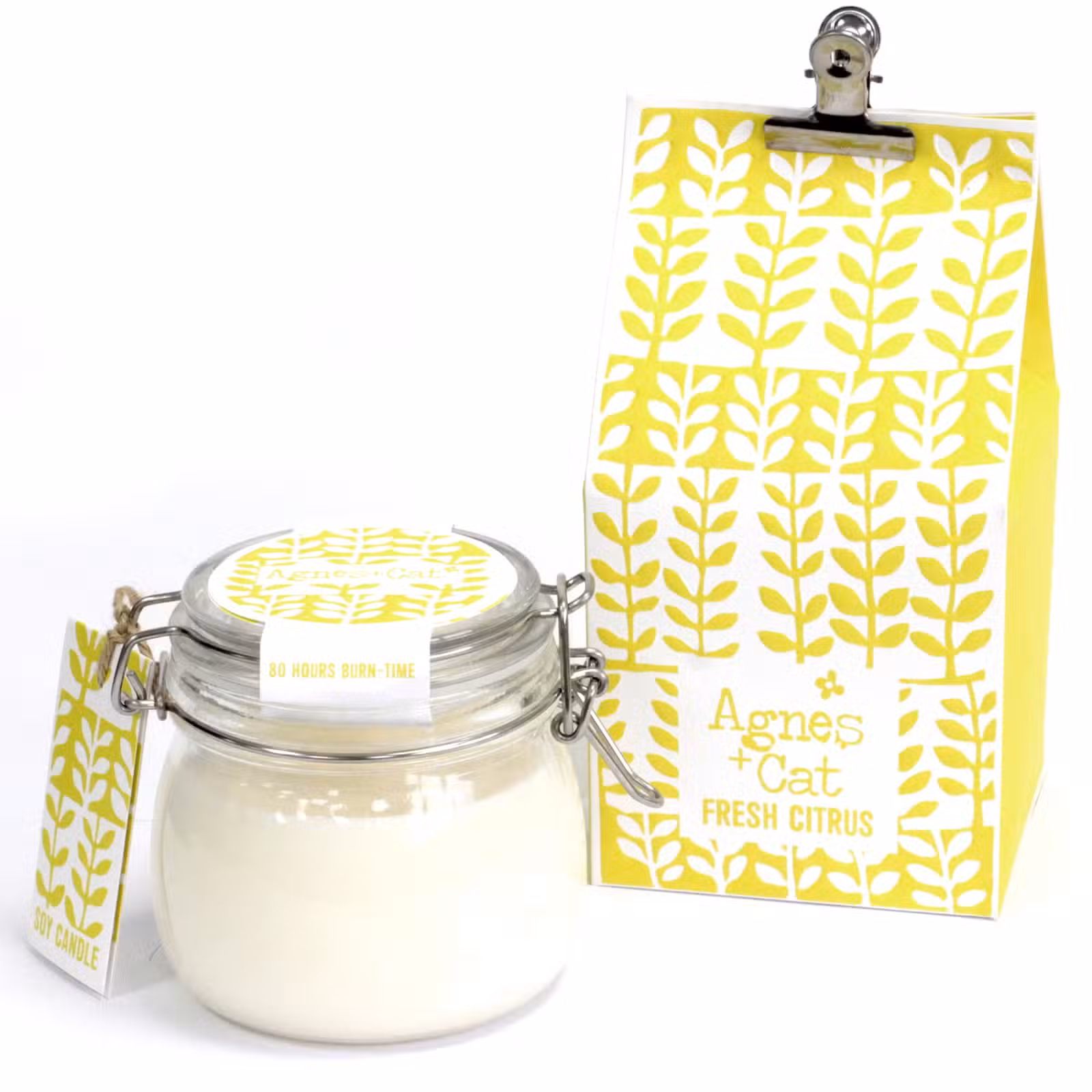 Agnes & Cat Fresh Citrus Soy Candle &ndash; Kilner Jar