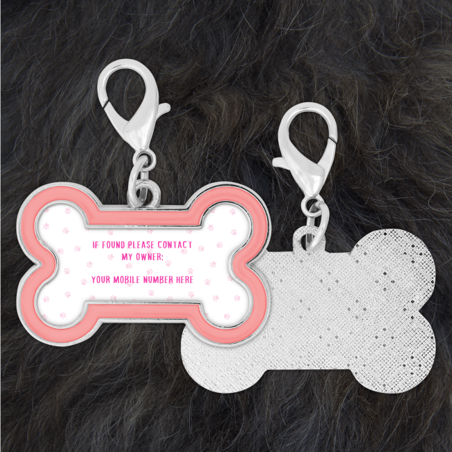 Personalised 'If Found' Safety Collar Tag - Red