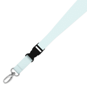 Double Breakaway Lanyard - Pale Blue Polka Dots