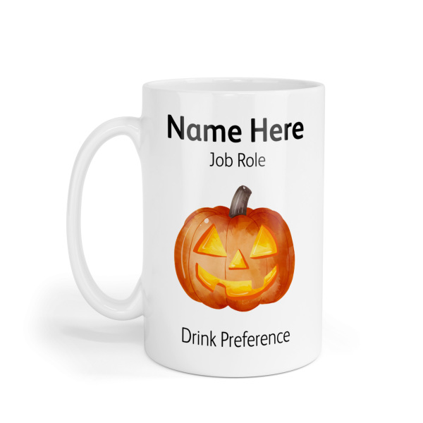 Personalised Ceramic Mug - Watercolour Pumpkin