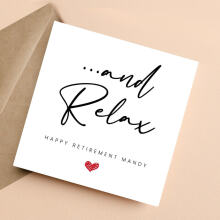 Personalised Retirement Card - Happy Retirement and Relax - Standard Smooth Card
