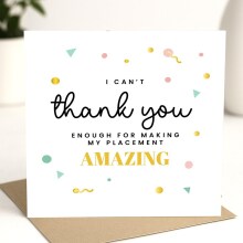 Thank You Card - Thank You For Making My Placement Amazing - Standard Smooth Card