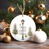 Personalised Christmas Tree Decoration, Family Christmas Ornament, Sign Post Decoration, Christmas Bauble, Family And Pet Decoration - RED