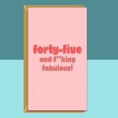 45th Birthday Card - For Her - Personalised - Friend - For Him - Cheeky - Custom 45 birthday card
