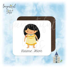 Personalised Children's Coaster - Cartoon Fairy Tale Princess