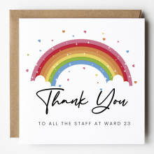 Personalised Thank You Card - To The Hospital Staff - Standard Smooth Card