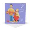 7th wedding anniversary card (wool anniversary card) - designed by Erica Sturla - 15cm square and blank inside, made in the UK