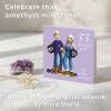 33rd Anniversary Card - Fun Amethyst Wedding Anniversary - Polymer Clay Art by Erica Sturla - Made in the UK
