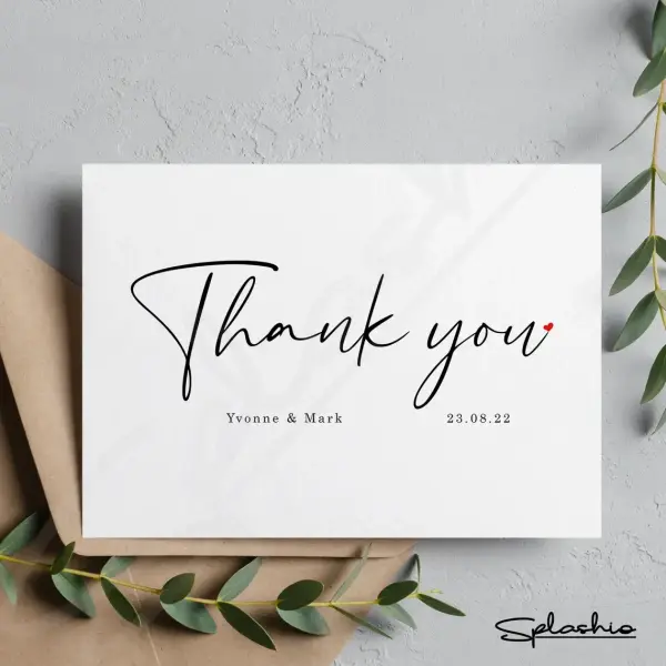 Personalised Wedding Thank You Cards - Thank You