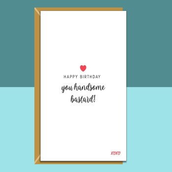 Cute Birthday Card for Boyfriend, Fiance, Husband - Funny Card on His Birthday - Personalised Inside - Love Gift Ideas