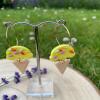 Polymer clay, Ice Cream Cone Hoop Earrings: Fun Summer Jewelry - silver