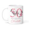 Personalised 50th Birthday Mug - Personalised Mug for 50th Birthday Gift For For Her Personalised Gift Fifty Birthday Personalised Mug