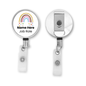 Personalised Metal ID Reel - Boho Rainbows - Boho Rainbow 5