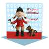 Birthday pony - child's birthday card designed by Erica Sturla - 15cm square and blank inside, made in the UK