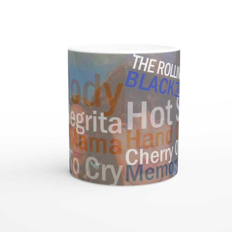 Rolling Stone Black and Blue Album Track Mug - Ceramic White