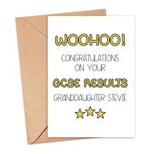 Personalised Congratulations Card - Congratulations on Your GCSE Results - Small (A6)