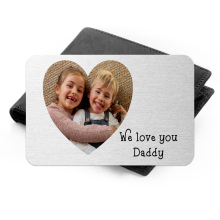 Personalised Photo Aluminium Wallet Card - We Love You