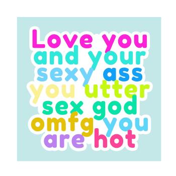 Birthday Card | Sex God | Square card