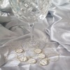 Wine Glass Charms Set of 6 Literature/Books - Gold