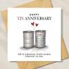 10 Year Anniversary Card For Husband, Wife 10th Anniversary Card, Happy Tin anniversary 10 year Card Funny Greeting Card wife husband - Add a Message
