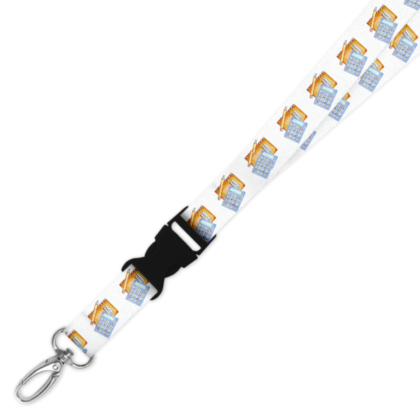 Double Breakaway Lanyard - Watercolour Mathematics Themed