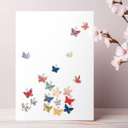Butterfly dream greeting card -  designed by Eloise Hall - 15.7 x 11cm and blank inside, made in the UK