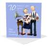 70th anniversary card (platinum anniversary) - designed by Erica Sturla - 15cm square and blank inside, made in the UK
