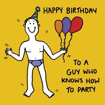 Party Guy Greetings Card