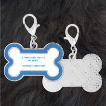 Personalised 'If Found' Safety Collar Tag - Red
